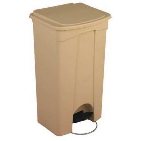 23 gal. lldpe rectangular trash can, beige