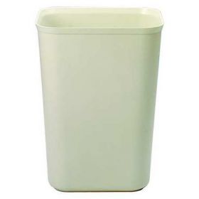 10 gal. thermoset polyester rectangular trash can, beige