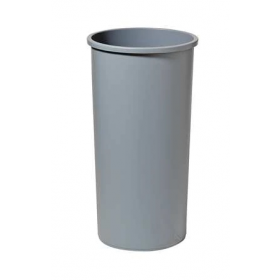 22 gal. lldpe round trash can, gray