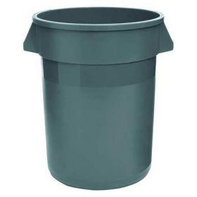 55 gal. lldpe round trash can, gray
