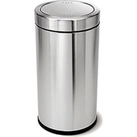 Simplehuman174; stainless steel swing top trash can, 14-1/2 gallon