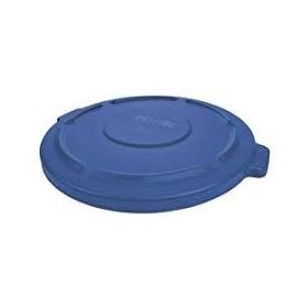 Brute trash can top, flat, snap-on closure, blue g3963298