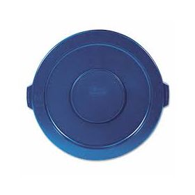 Round flat top lid, for 32gal round brute containers, 22.25" dia, blue