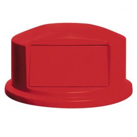 Round brute dome top with push door, 24.81w x 12.63h, red