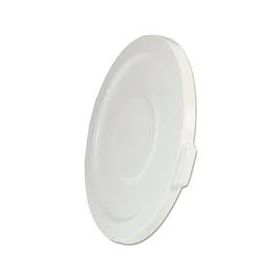 Round flat top lid, for 32 gal round brute containers, 22.25" dia, wht