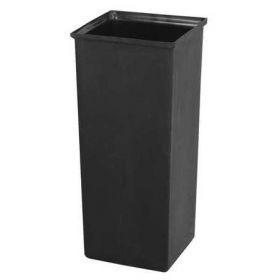 21 gal. rigid plastic square trash can, black