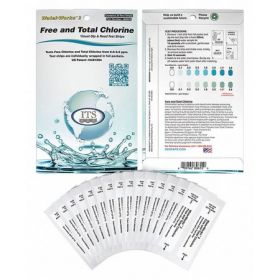 Test strips, chlorine, 0-5ppm, pk30
