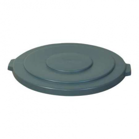 Container flat lid, 32 gallon, gray