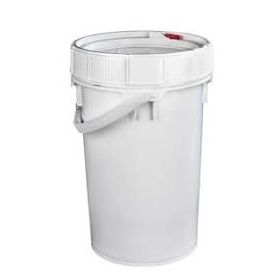 6-1/2 gal screw top pail and lid, white
