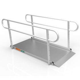 Portable Ramp, Solid Surface 6' w/Handrails Two-Line 3G