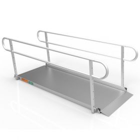 Portable Ramp, Solid Surface 8' w/Handrails Two-Line 3G