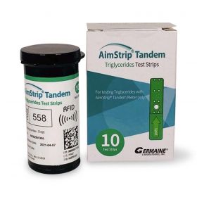 AimStrip Tandem Triglycerides Test Strips, 10/Pack
