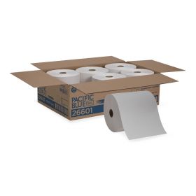 Pacific Blue Basic EPA-Compliant Recycled Paper Towel Roll, White, 800'/Roll