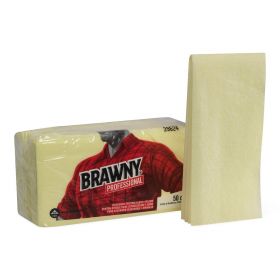 Brawny Industrial Dustcloth, Yellow, 24" x 24"