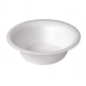Disposable White Foam Bowls by Genpak GPK82100Z