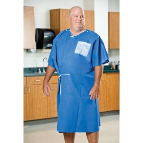 Amplewear Non-Woven Exam Gown,Blue,40" x 50"