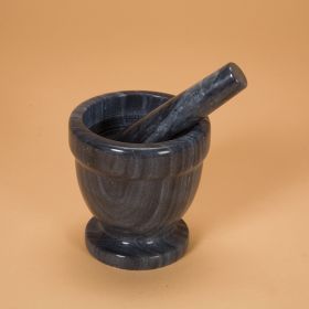 Black Marble Mortar and Pestle
