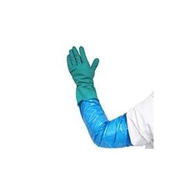 Lined Sleeve Gloves, Large, 11 mil Glove, 5 mil Sleeve