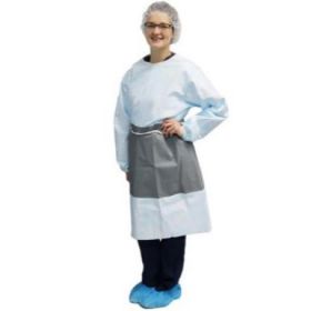 Disposable AAMI Level 4 Wraparound Polypropylene SMS Decontamination Gown, Size L / XL