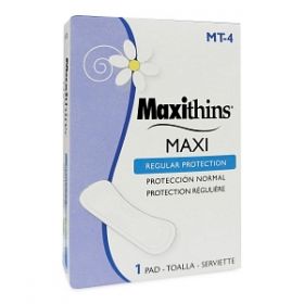 Maxithins Vended Sanitary Pad, 250 Individually Boxed Pads / Carton