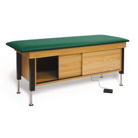 High-Low Power Treatment Table with Cabinet Storage, CAL 133 Compliant