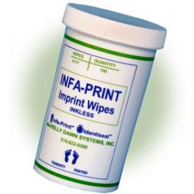 Infa-Print Footprinter Imprint Wipe, 100/Bottle