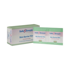 Skin Barrier Wipe Safe N Simple 43% / 20% Strength Isopropyl Alcohol / Butyl Ester of PVM/MA Copolymer Individual Packet NonSterile