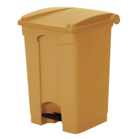 12 gal. plastic square trash can, beige