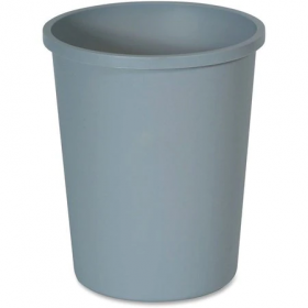 Waste Container, Round, 11 Gal, 15-4/5"Dx18-4/5", Gray