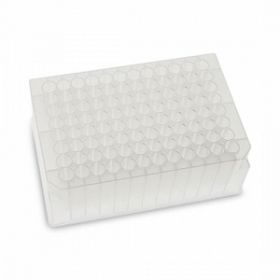 U-Bottom Deep Well Clear Polypropylene Plate with 96 Round Wells, Sterile, 1.6 mL