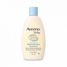 Aveeno Baby Wash and Shampoo, Light Scent, 8 oz.