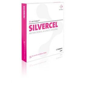 Silvercel Antimicrobial Alginate Dressing, 4" x 8"