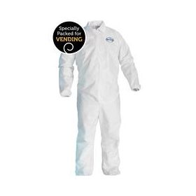 Kleenguard A40 Liquid and Particle Protection Coverall, Zipper Front, Elastic Wrist, Size L