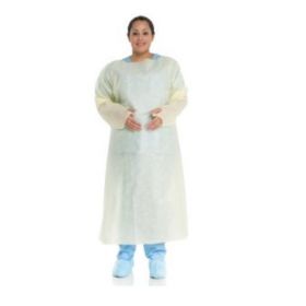 AAMI Level 2 Full-Back SMS Medium-Weight Isolation Gown with Thumb Loops, Size 2XL
