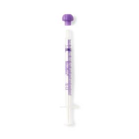 NeoConnect Oral / Enteral Purple Sterile ENFit Syringe, 1 mL, Individually Packaged