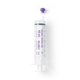 NeoMed Oral / Enteral Syringe with Oral Tip, Non-ENFit, Sterile, Purple, 35 mL