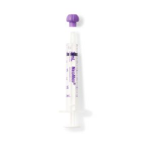NeoConnect Oral / Enteral Purple Sterile ENFit Syringe, 3 mL, Individually Packaged