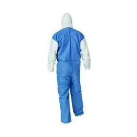 Kleenguard A40 Coveralls, Hood, Elastic Wrists and Ankles, Breathable Back, Size XL