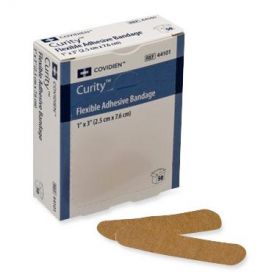 Curity Fabric Bandage, Flexible, 1" x 3" (2.5 cm x 7.6 cm), KDL44101