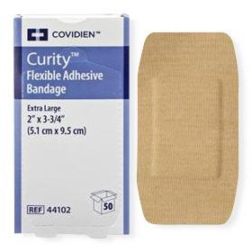 Curity Fabric Bandage, Flexible XL, 2" x 3-3/4" (5.1 cm x 9.5 cm), KDL44102