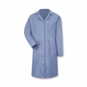 Women's Six Button Lab Coat, Light Blue, Size L