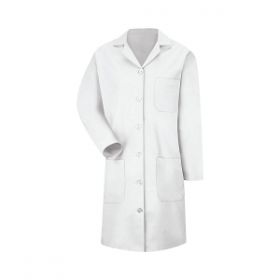 Women's Six Button Lab Coat, White, Size XS