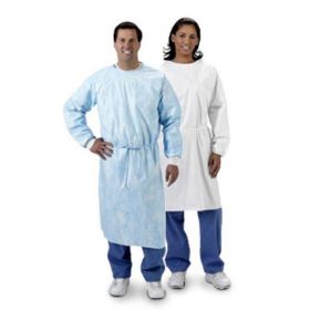 ProVent Lab Coat, Full Cut, Zippered Closure, Knit Collar and Cuffs, 3 Sewn-On Pockets (1 Breast, 2 Hip), Blue, Size 2XL