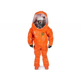 Zytron 500 Vapor Encapsulating Chemical Protection Suit, Level A, Orange, Size 2XL