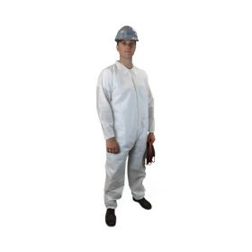 Heavy-Duty Coveralls, Elastic Wrists and Ankles, SMS, Size L