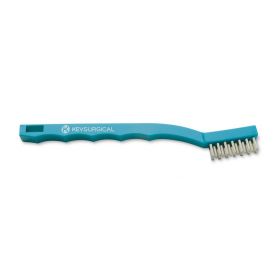 Toothbrush-Style Cleaning Brush, Stainless-Steel Bristles, Single-Ended, 7"