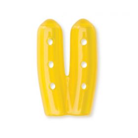 Instrument Tip Cap with Vents, Twin Cap, Yellow Tint, 0.187" x 1"
