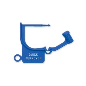 Printed Locking Tag, Identification, "Quick Turnover", 1", Blue