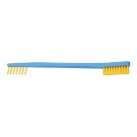 Toothbrush-Style Cleaning Brush, Extra-Rigid Nylon Bristles, Double-Ended, 6.89"