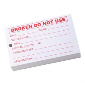 Write-On Tags, 3" x 5", Red, Do Not Use